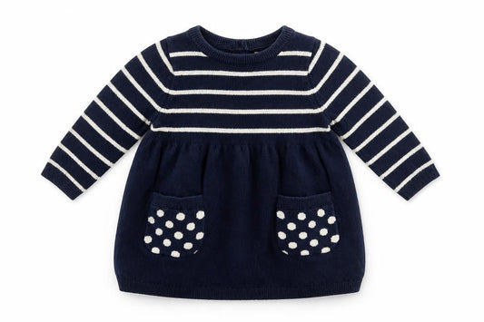 Gap Girls Blue Striped  Jumper Dress  Size 3-6 Months