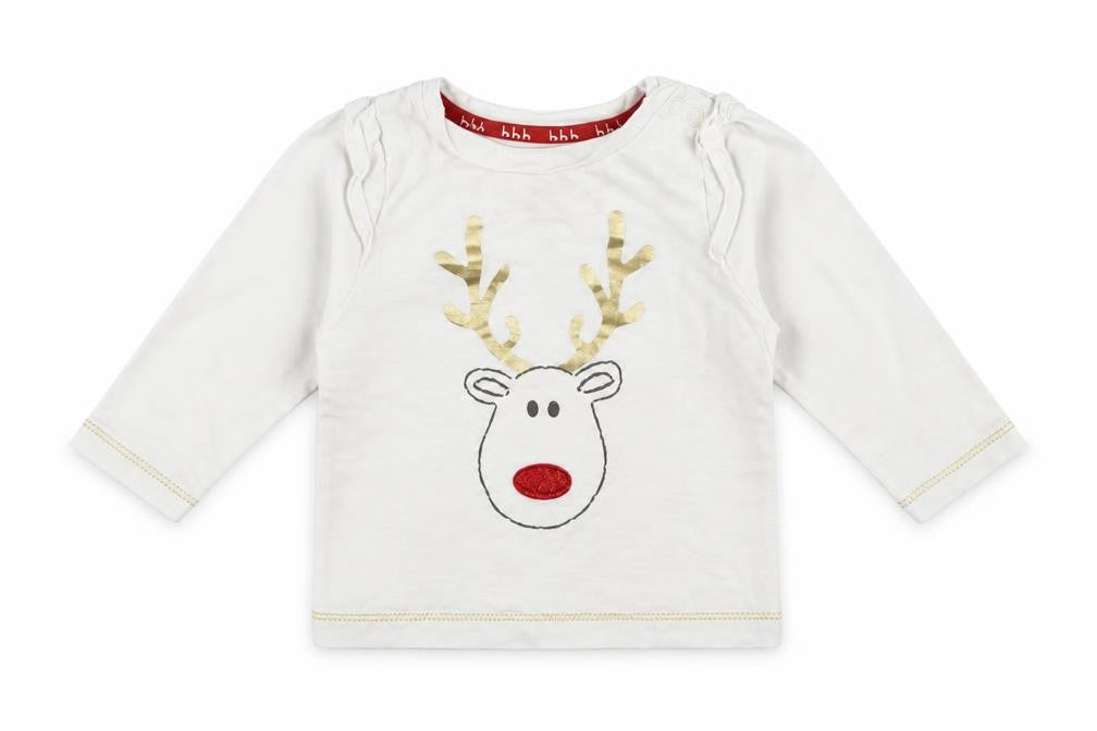 Mothercare Girls White   Basic T-Shirt Size 3-6 Months  - christmas