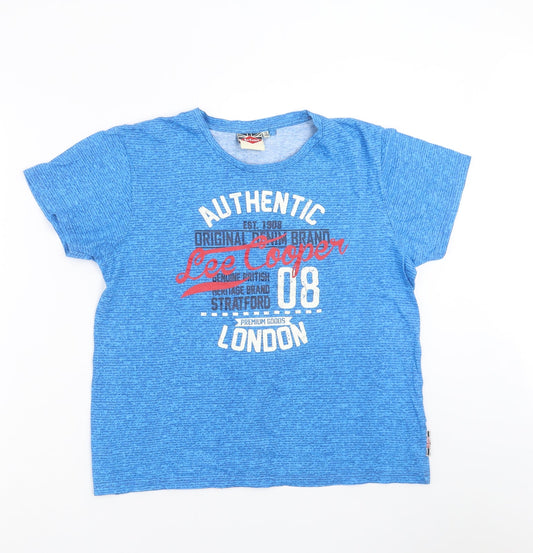 Lee Cooper Boys Blue   Basic T-Shirt Size 13 Years