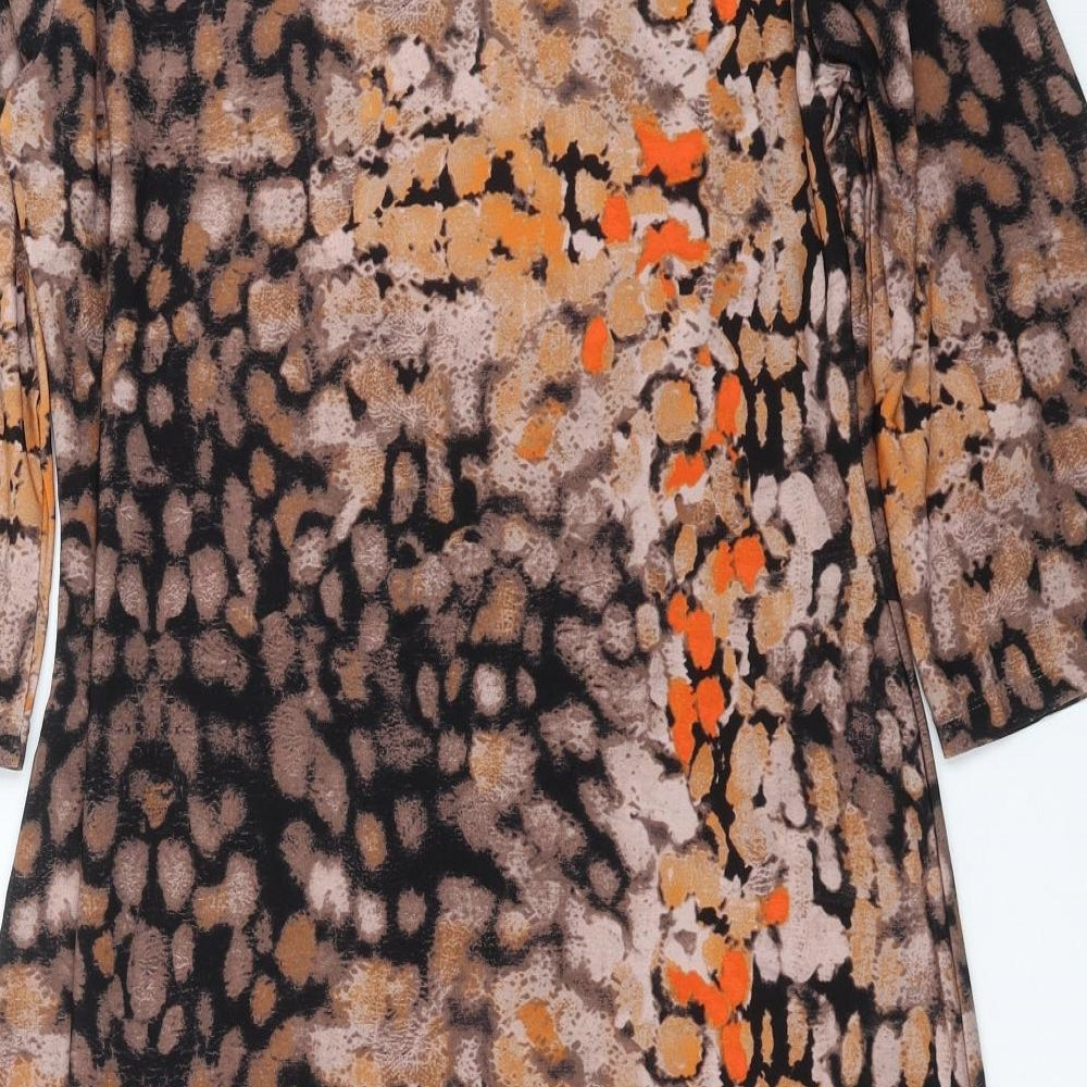 Beige Womens Black   Shift  Size 12  - Abstract Design