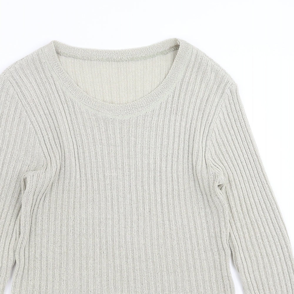 LC Womens Beige Striped Knit Pullover Jumper Size 18