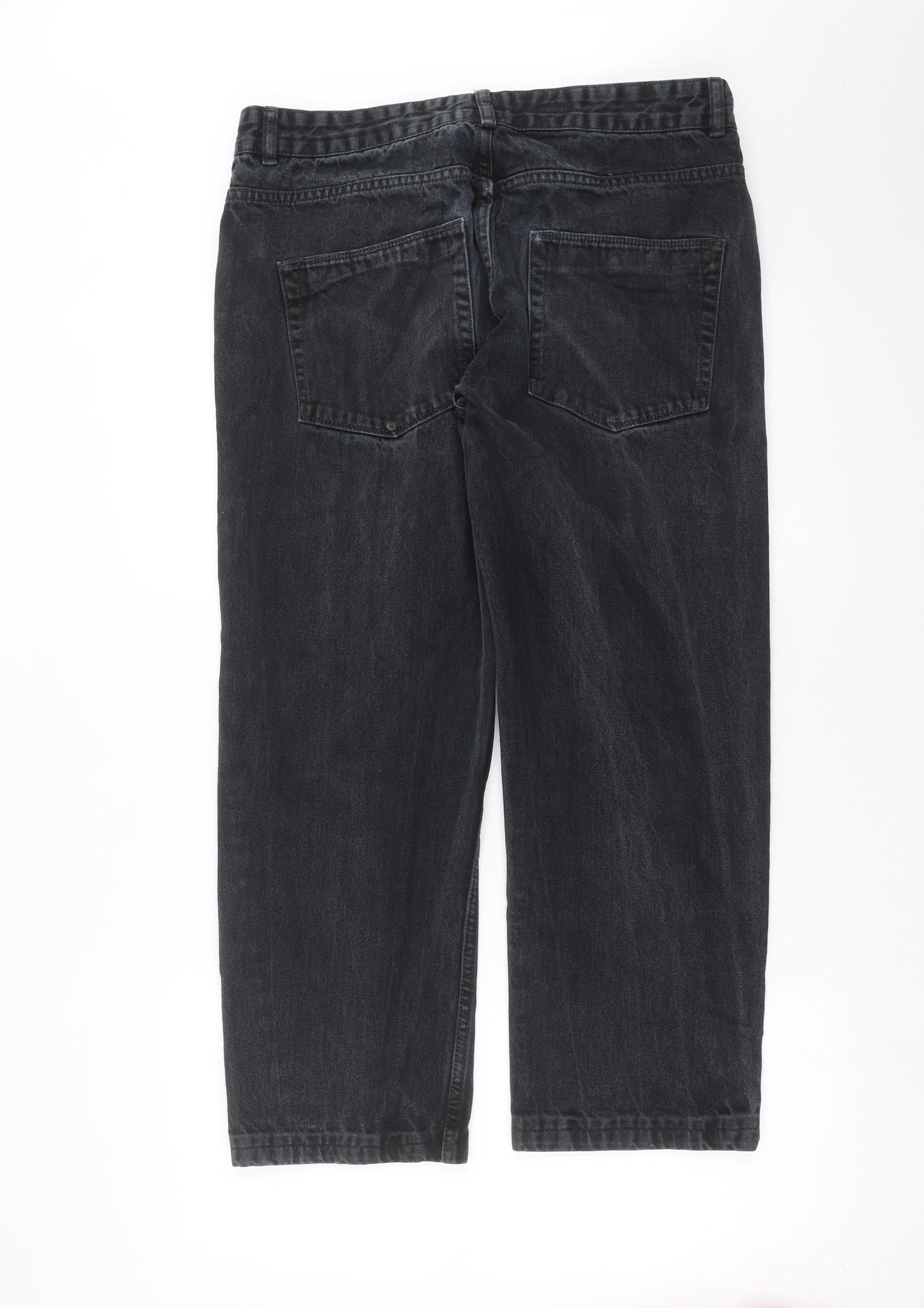 Easy Denim Womens Grey  Denim Straight Jeans Size 34 in L25 in