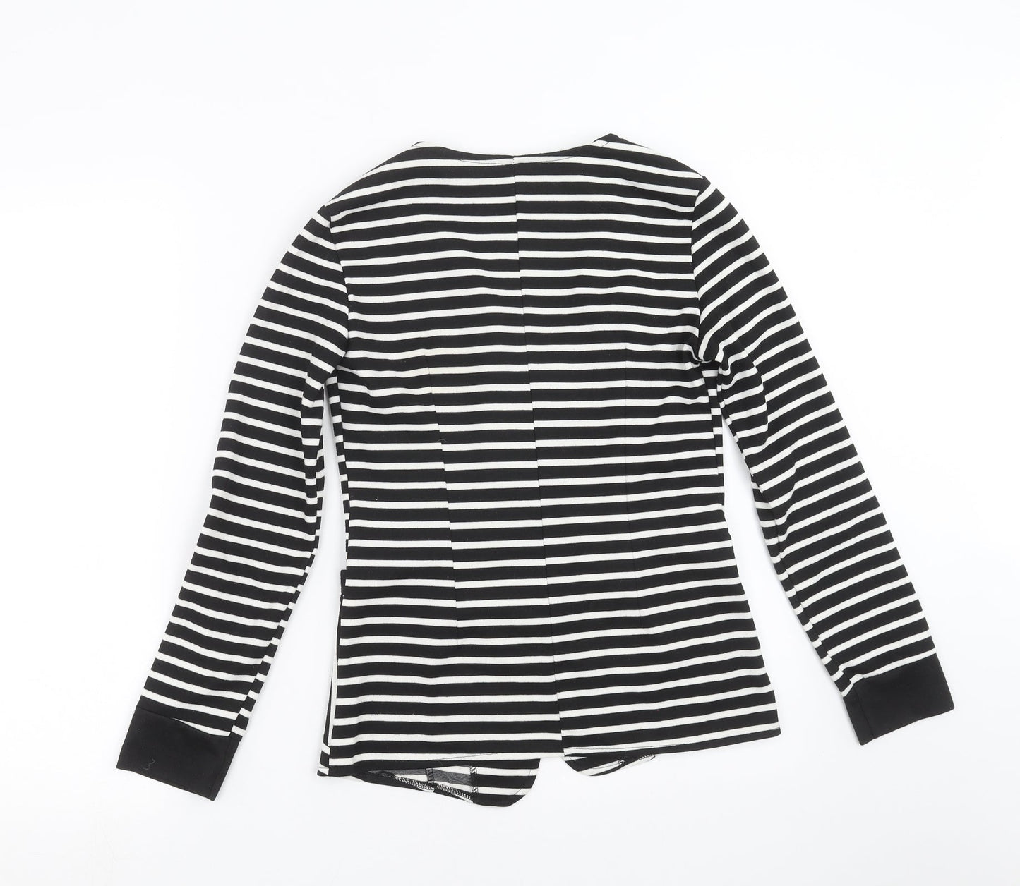to shine Womens Black Striped  Jacket  Size S