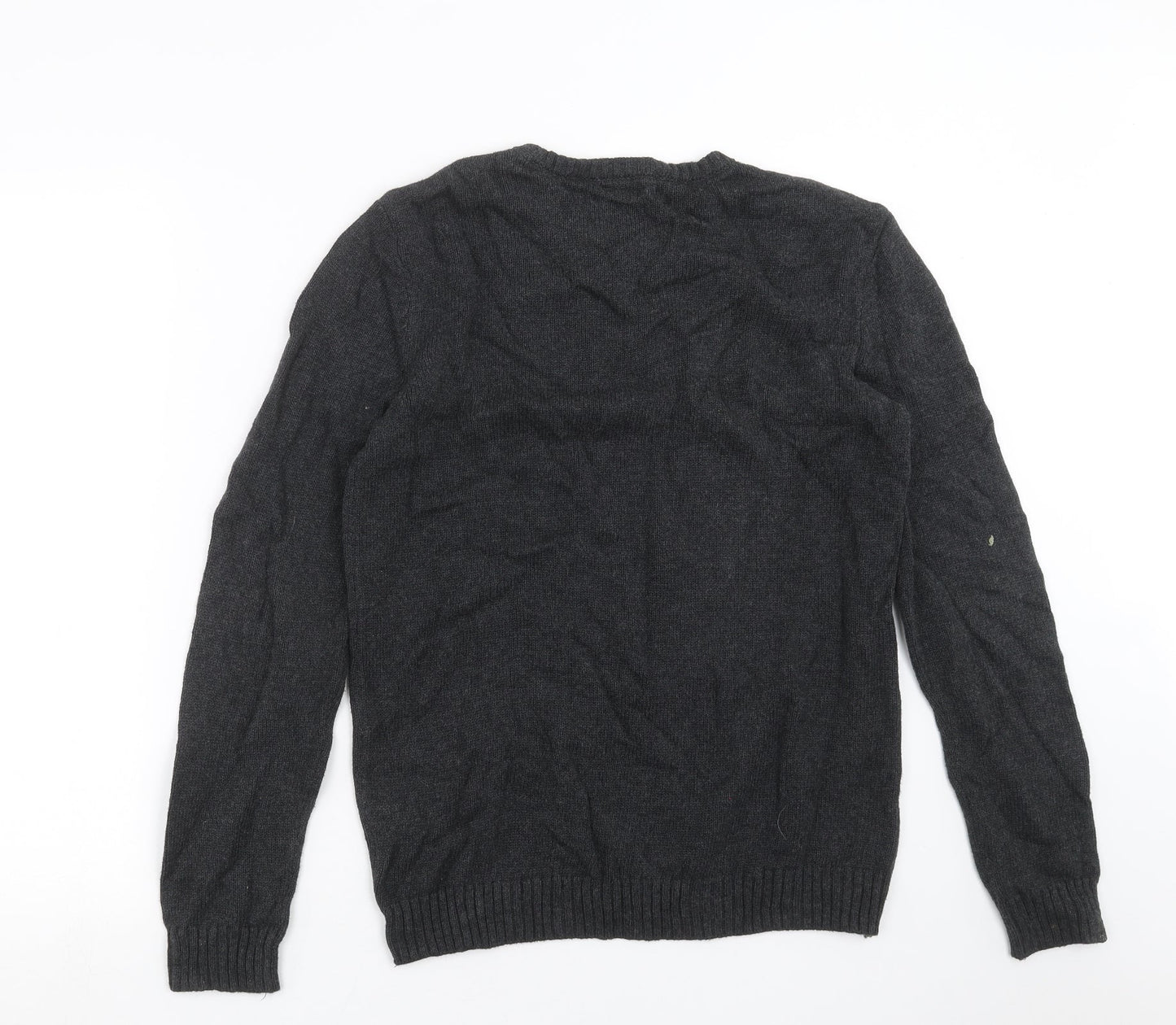 H&M Boys Grey  Knit Pullover Jumper Size 12-13 Years  - skull