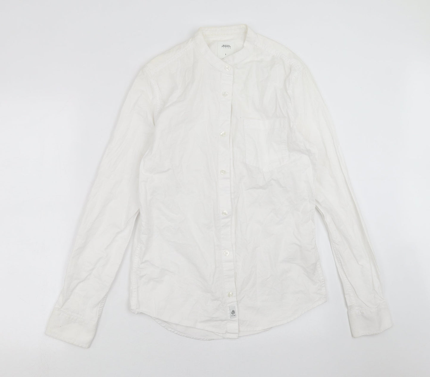 Burton Menswear Mens White    Button-Up Size S