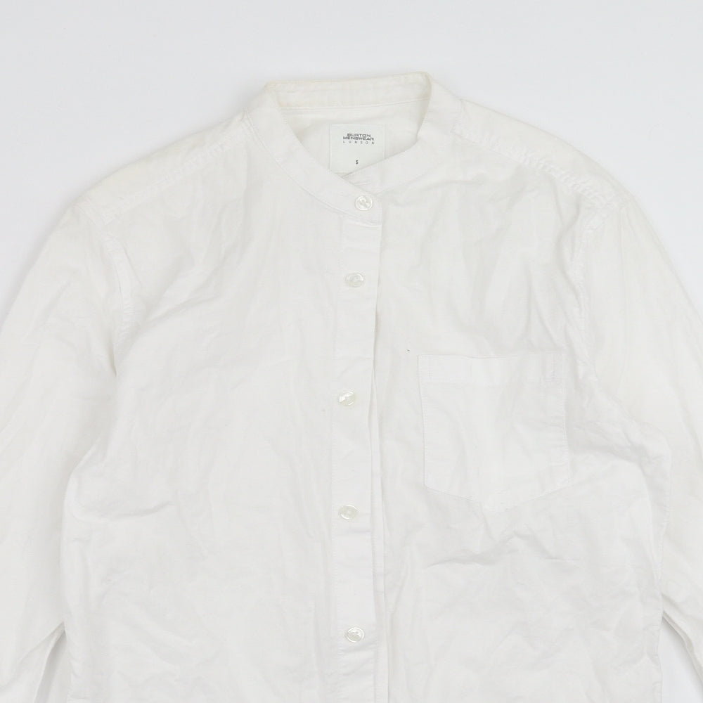 Burton Menswear Mens White    Button-Up Size S