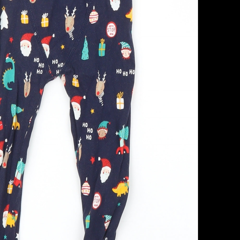 George Boys Blue Solid  Cami Pyjama Pants Size 18-24 Months  - Christmas Pyjamas