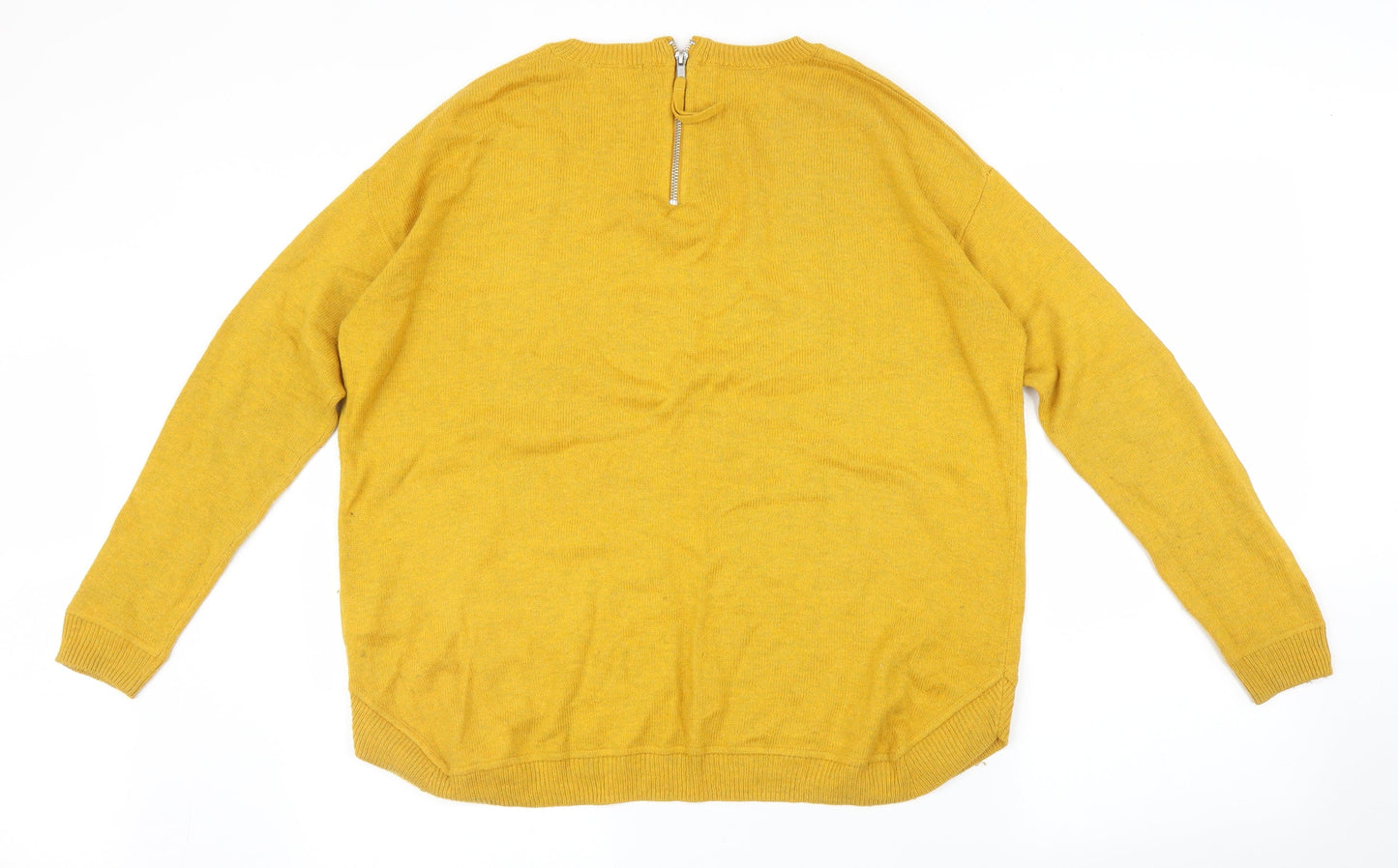 H&M Womens Yellow   Pullover Jumper Size M