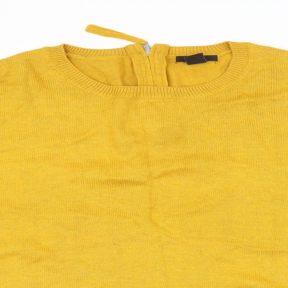 H&M Womens Yellow   Pullover Jumper Size M