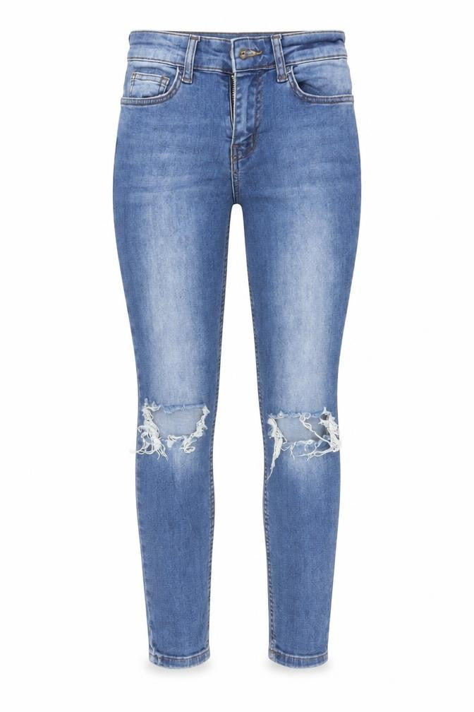 Front view of Hera women’s blue skinny jeans, size UK 26, 25-inch leg