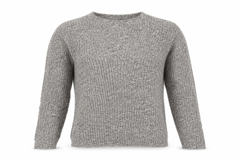 Front view of Atmosphere women’s grey jumper, size UK 6