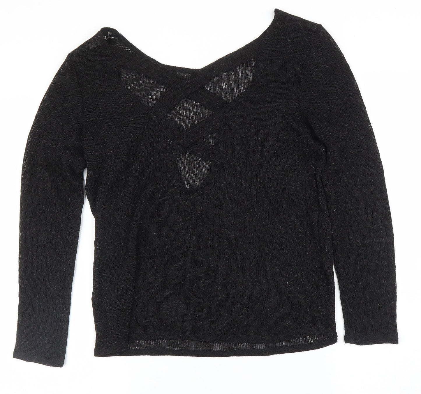 H&M Womens Black   Pullover Jumper Size XS