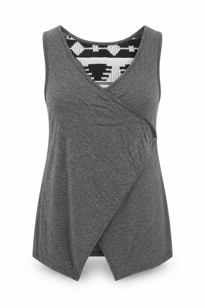 Moutaki Womens Grey   Wrap Tank Size S