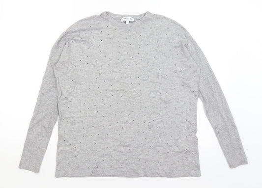 Warehouse Womens Grey   Basic T-Shirt Size 8