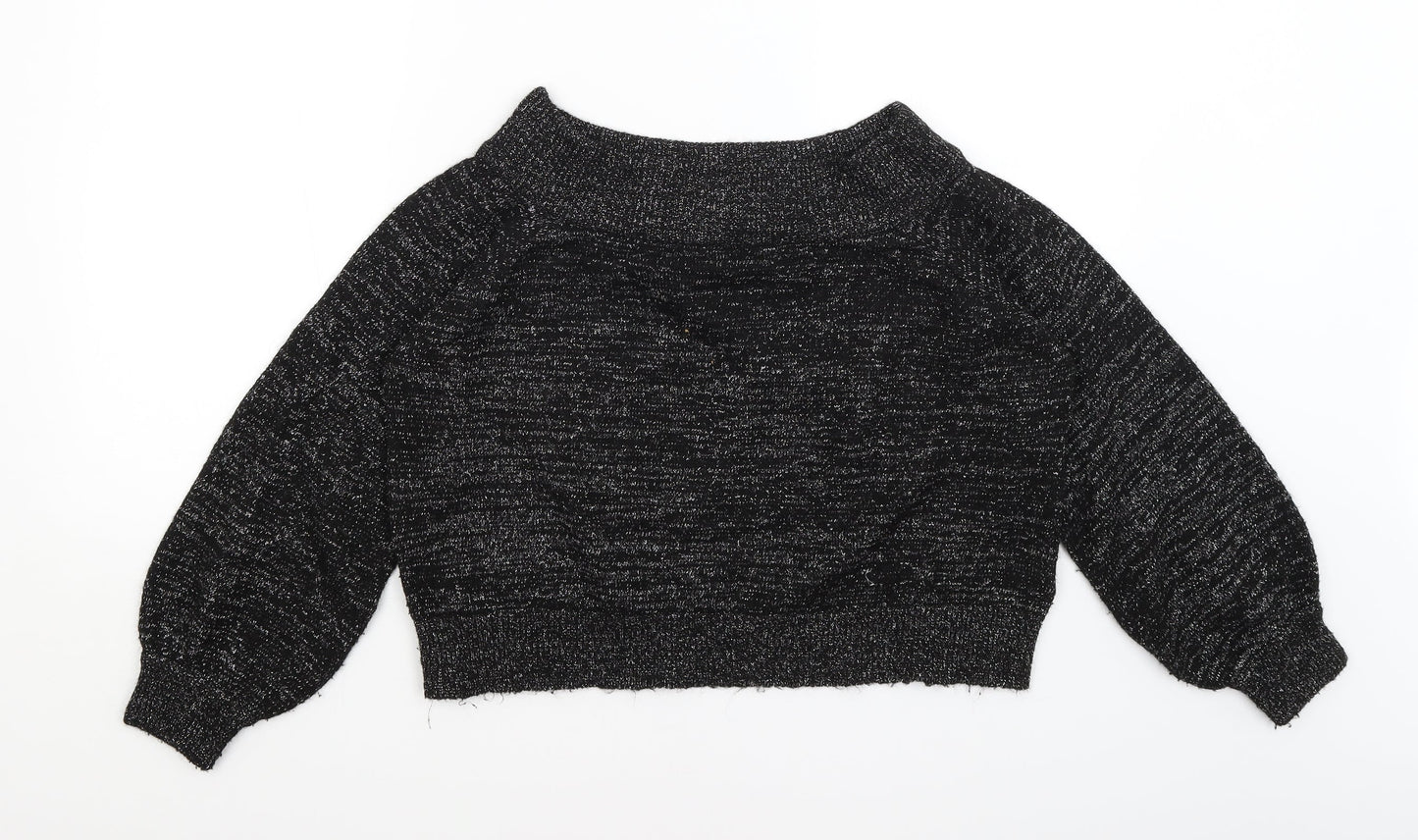 Divided Womens Black   Pullover Jumper Size M