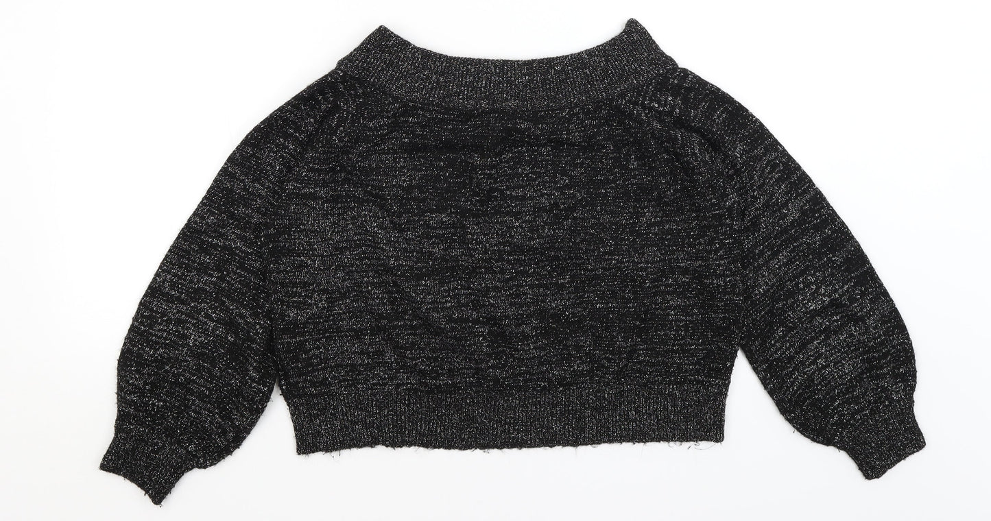Divided Womens Black   Pullover Jumper Size M