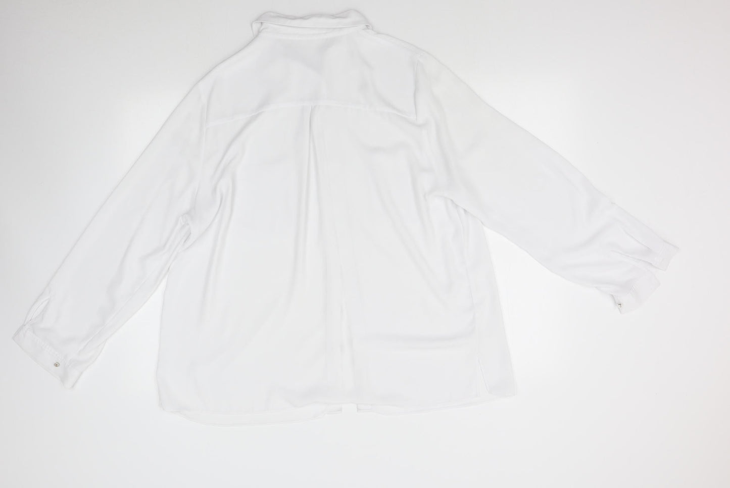 Preworn Womens White   Basic Blouse Size L