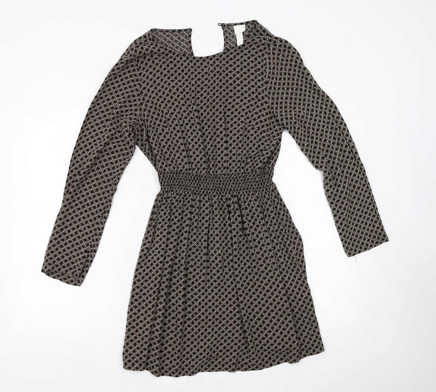 H&M Womens Multicoloured Geometric  Fit & Flare  Size 6