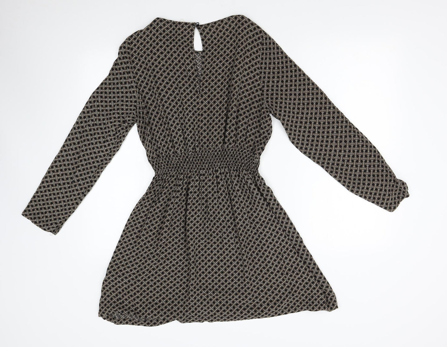 H&M Womens Multicoloured Geometric  Fit & Flare  Size 6