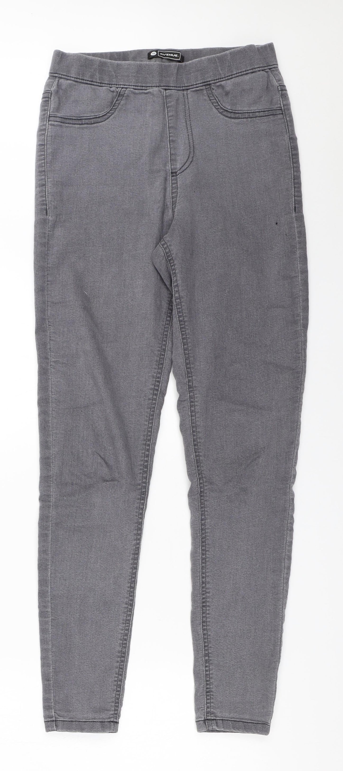 Avenue Womens Grey   Jegging Jeans Size 10 L27.5 in