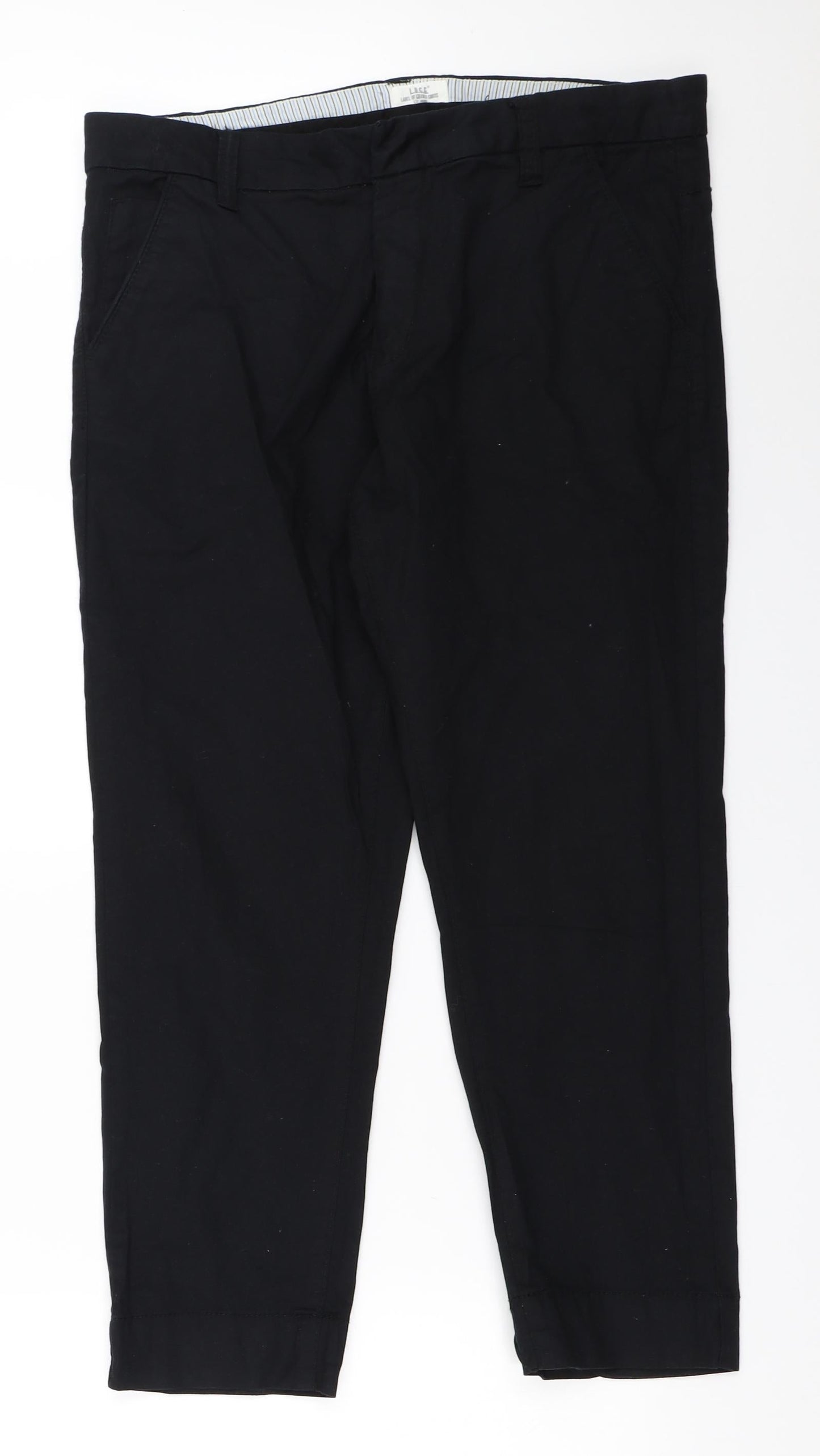 H&M Womens Black   Capri Trousers Size 44 L25 in