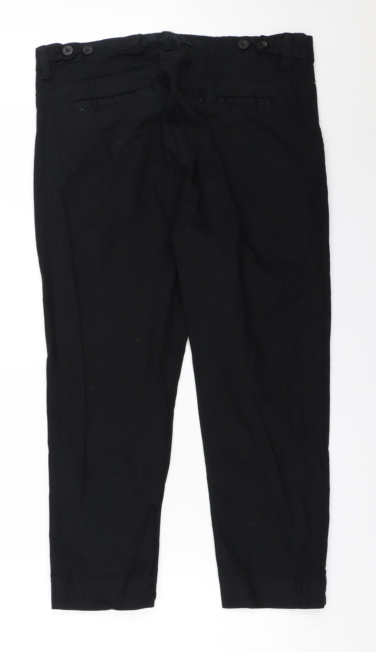 H&M Womens Black   Capri Trousers Size 44 L25 in