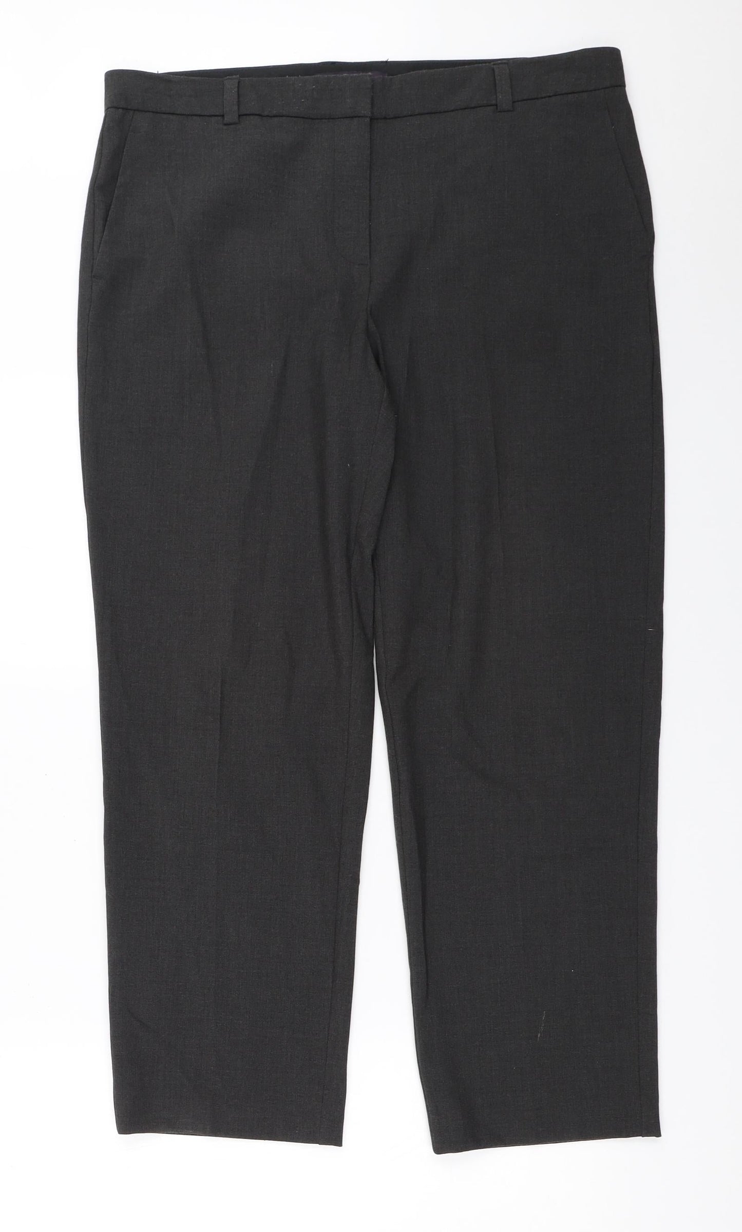 Marks and Spencer Womens Grey   Trousers  Size 14 L26 in