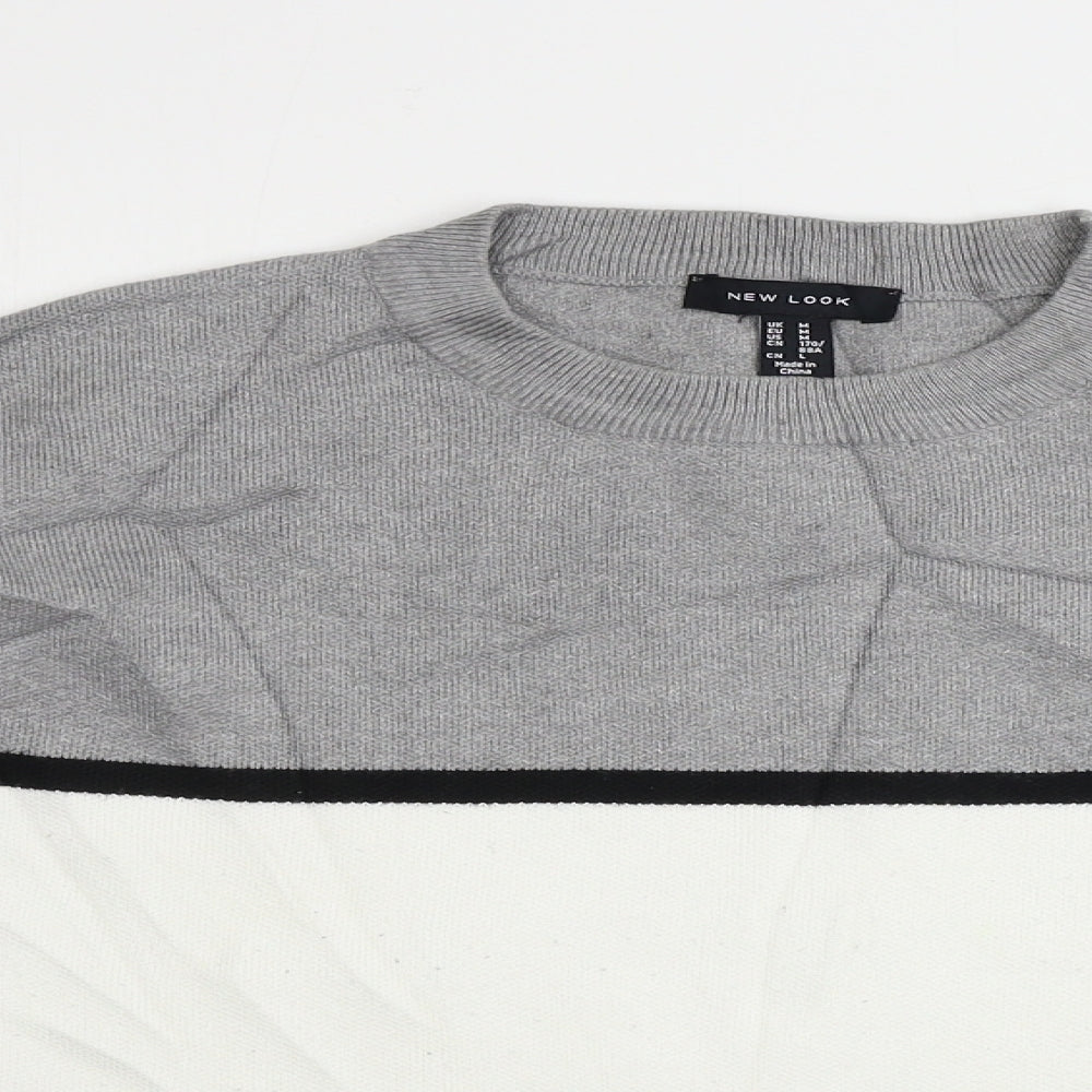 New Look  Womens Grey Polka Dot  Pullover Jumper Size M