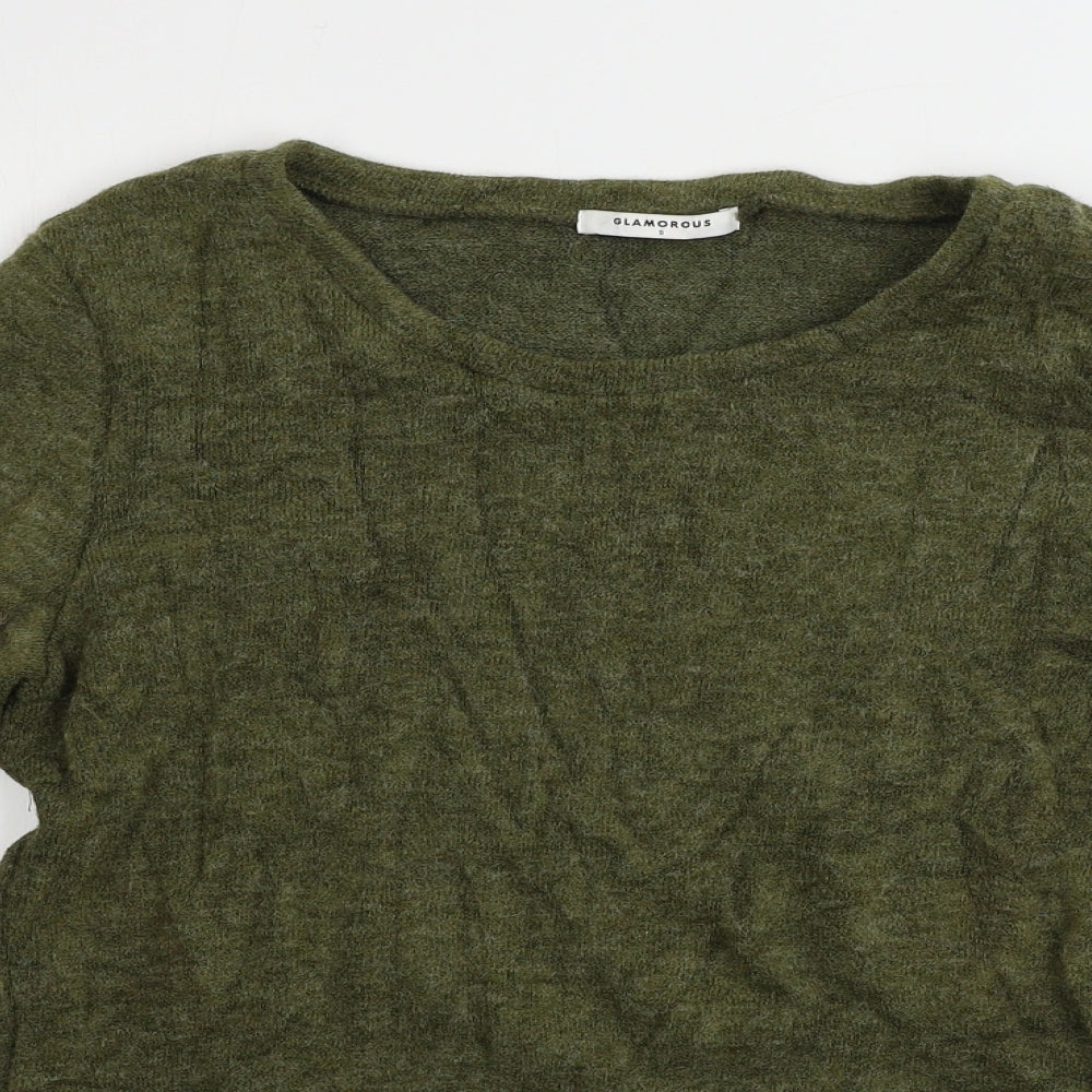 Glamorous  Womens Green   Pullover Jumper Size S