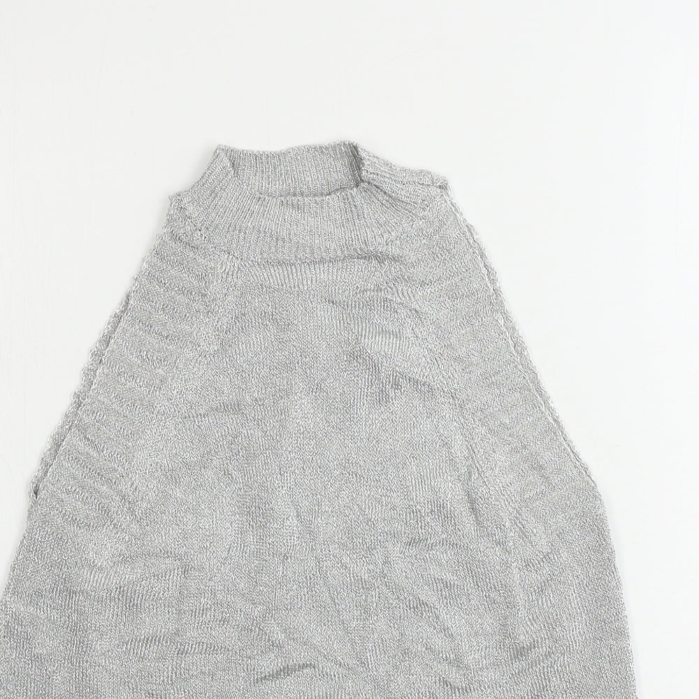 Topshop Womens Grey   Henley Jumper Size S