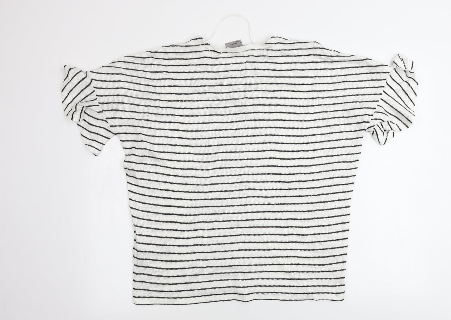 VERO MODA  Womens White Striped  Pullover Jumper Size L