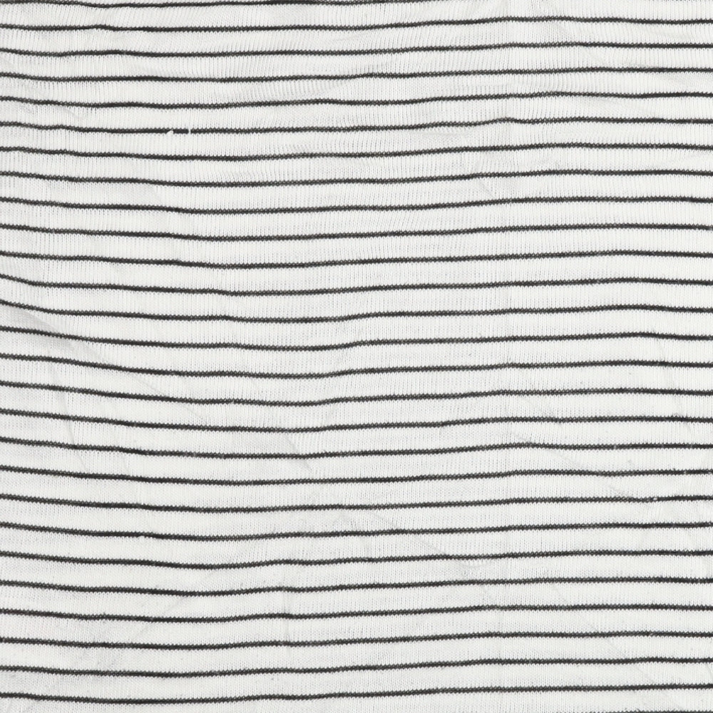 VERO MODA  Womens White Striped  Pullover Jumper Size L