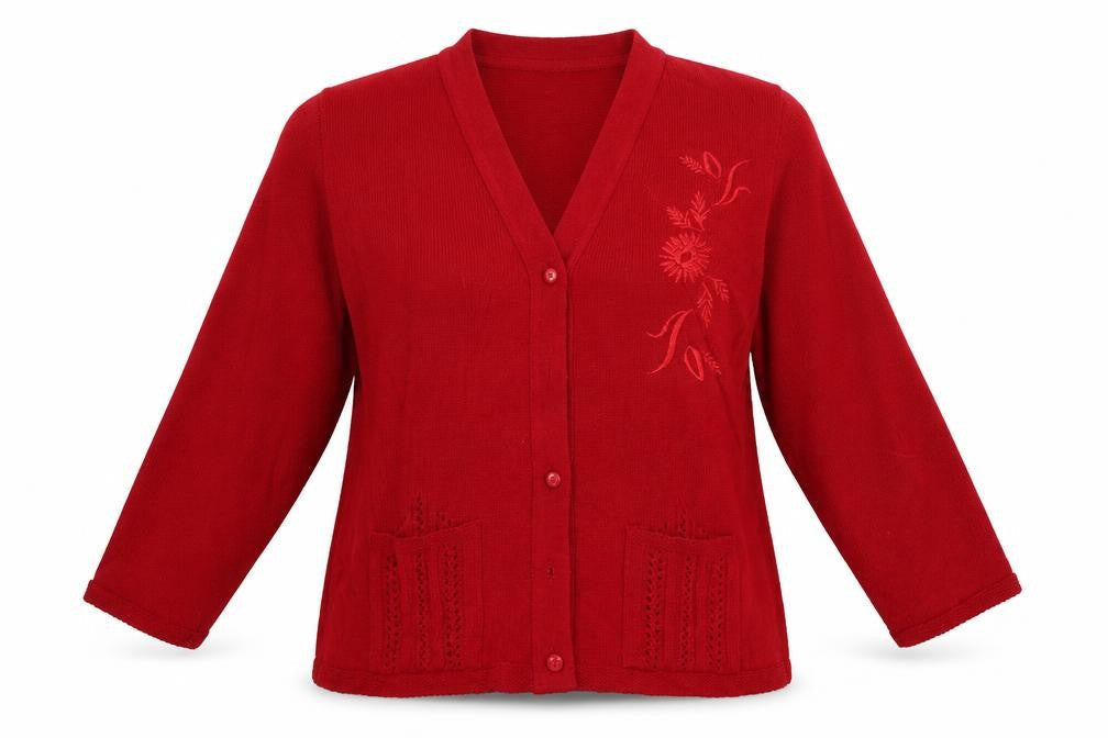 Florida Womens Red   Cardigan Jumper Size M