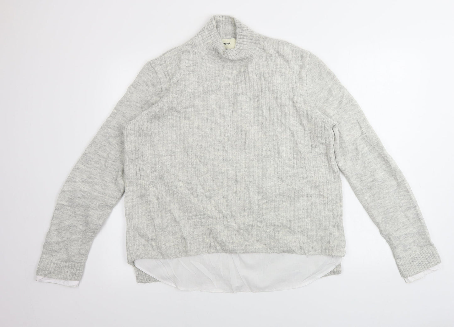Papaya  Womens Grey   Pullover Jumper Size L