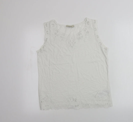 Oasis  Womens White   Basic Polo Size M