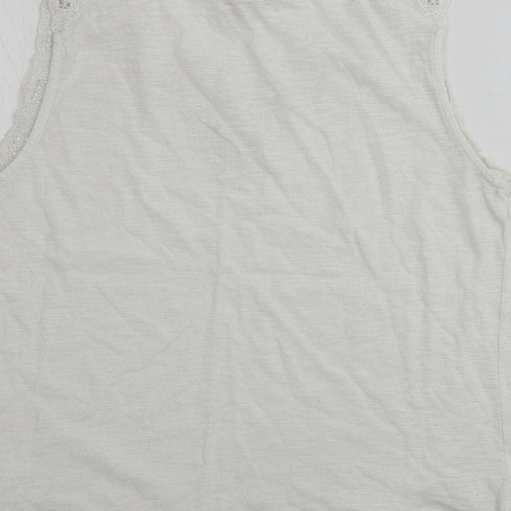 Oasis  Womens White   Basic Polo Size M