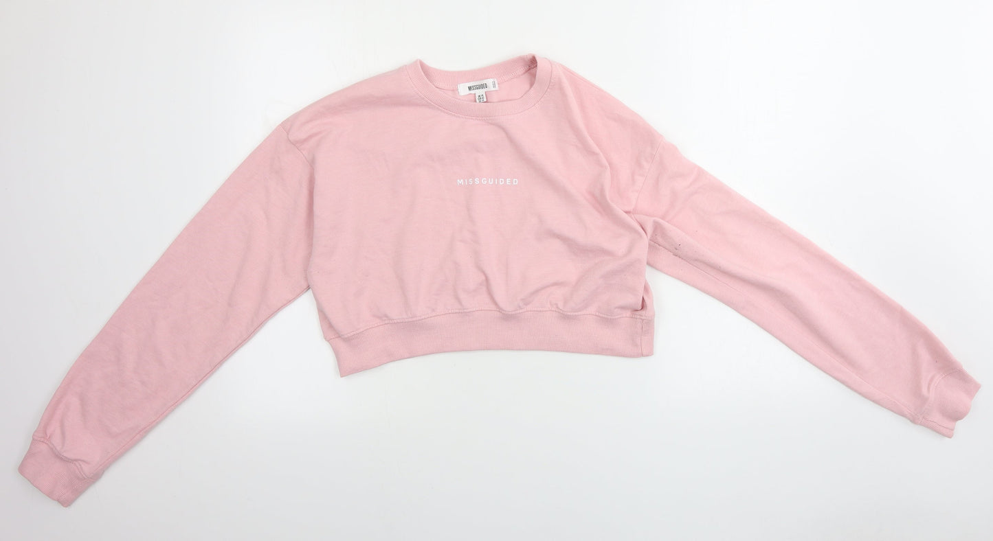 Missguided Womens Pink   Pullover Jumper Size 14