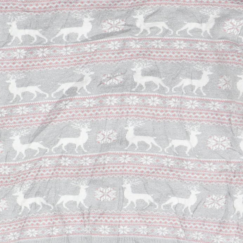 Primark Womens Grey Geometric  Pullover Jumper Size M  - christams