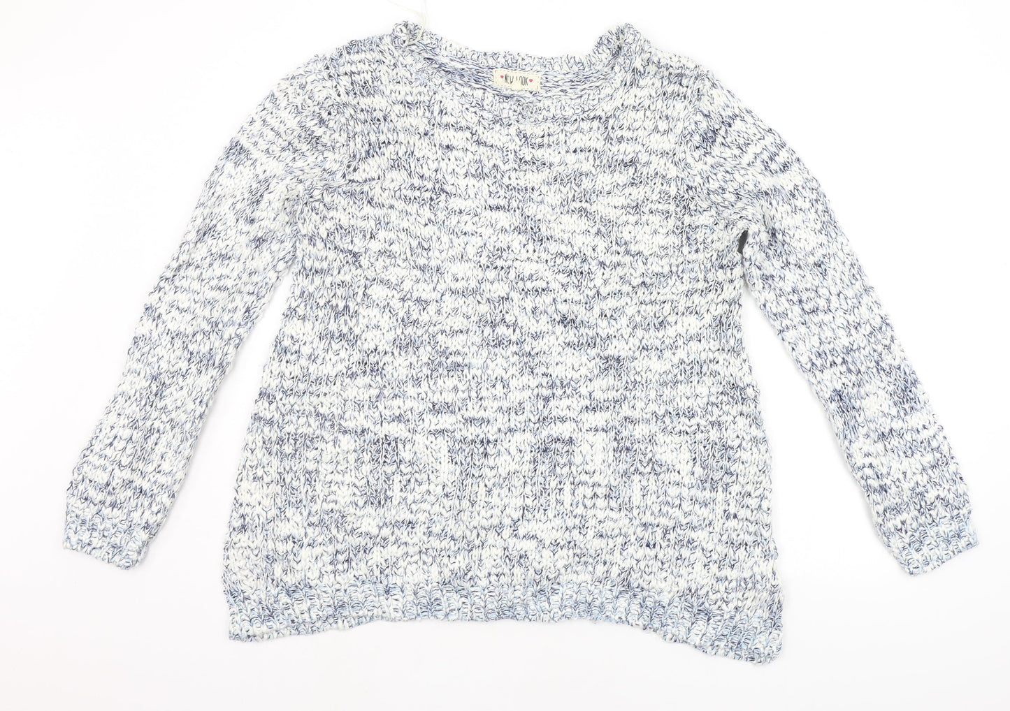 New Look Womens White   Pullover Jumper Size L