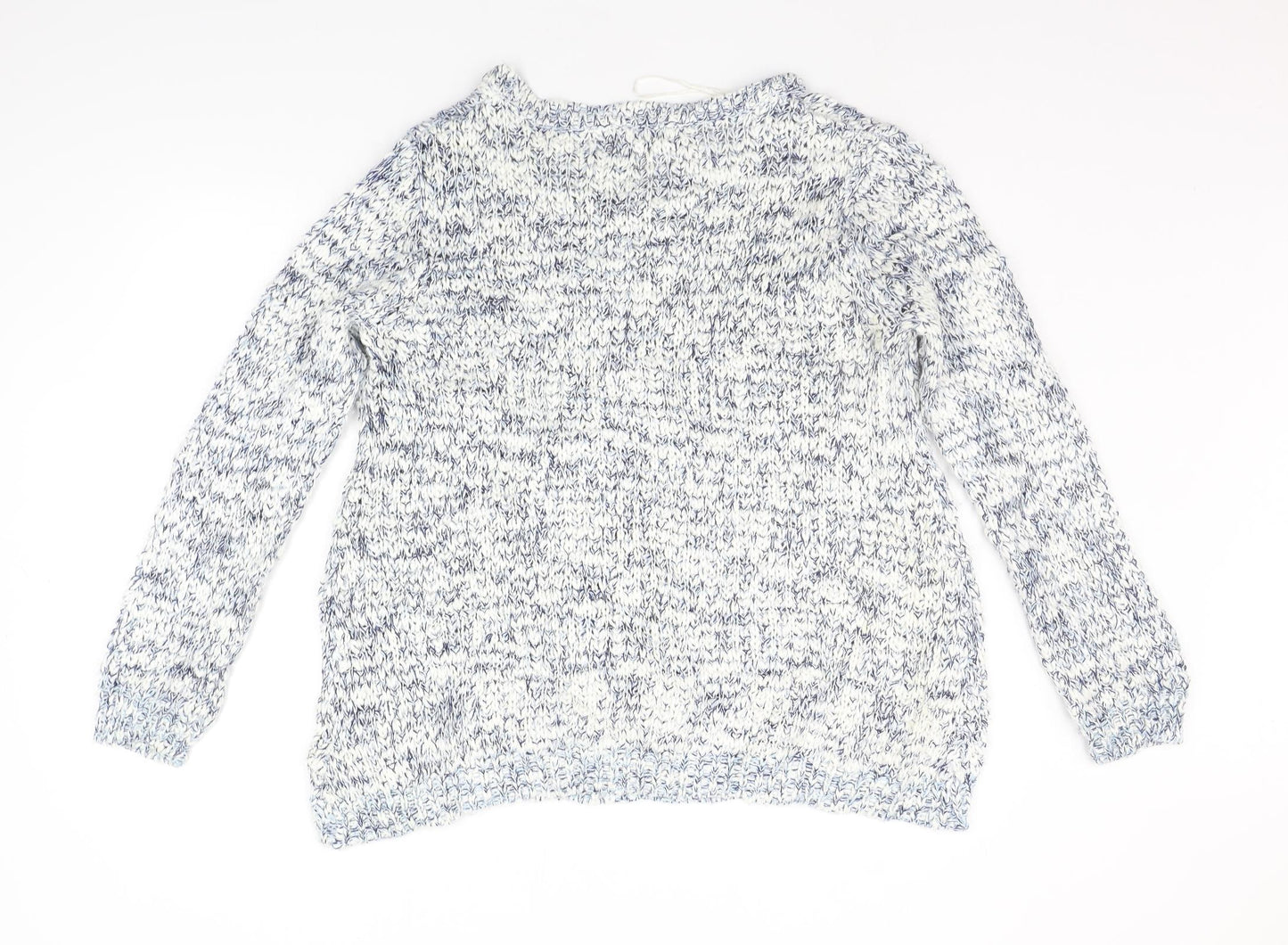 New Look Womens White   Pullover Jumper Size L
