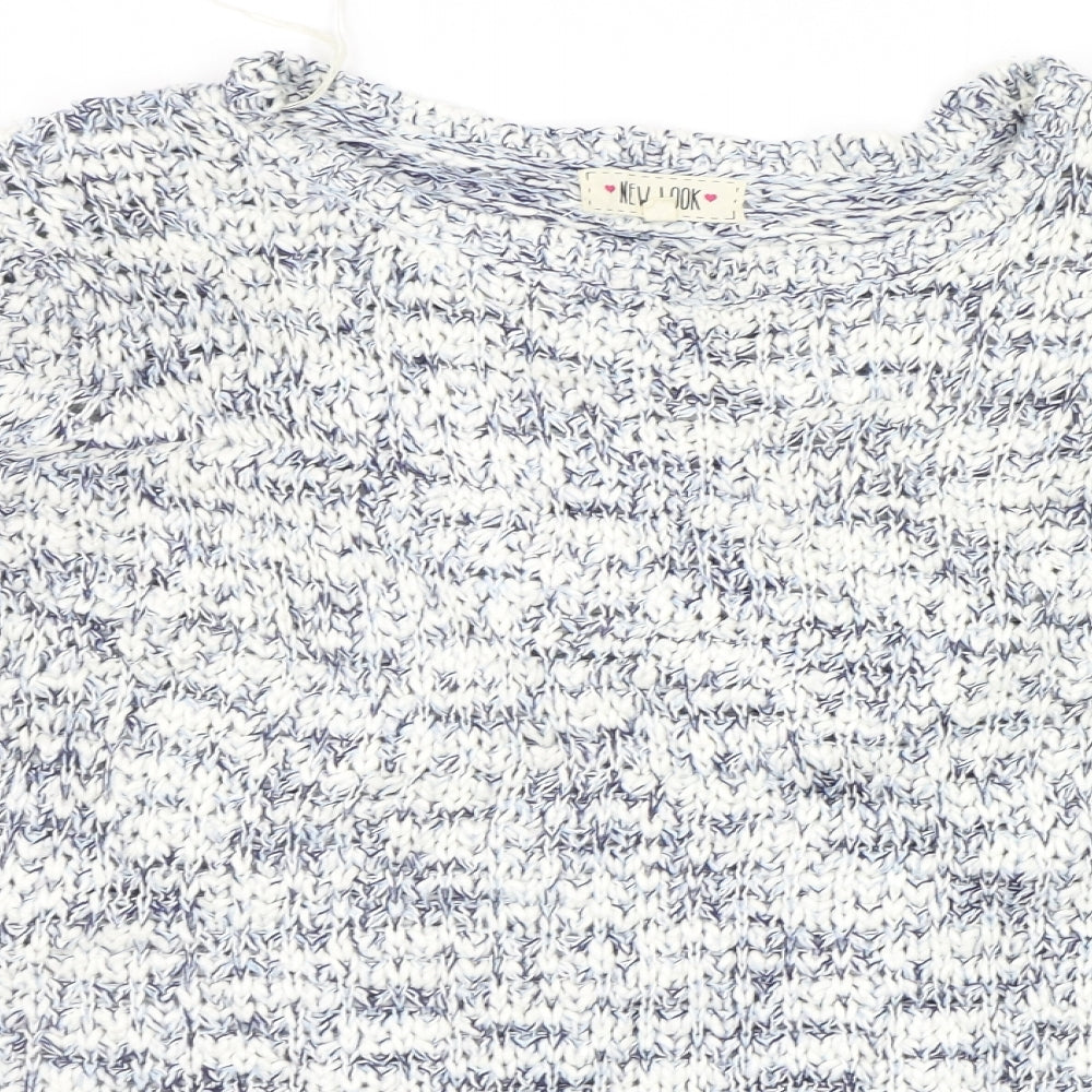 New Look Womens White   Pullover Jumper Size L