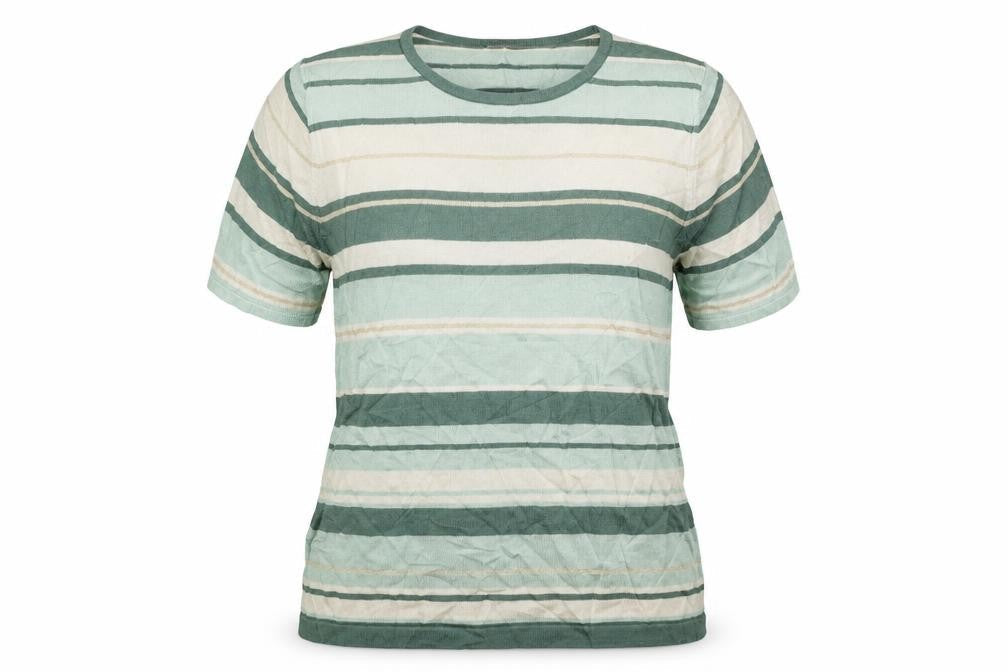 Marks and Spencer Womens Green Striped  Pullover Jumper Size 14