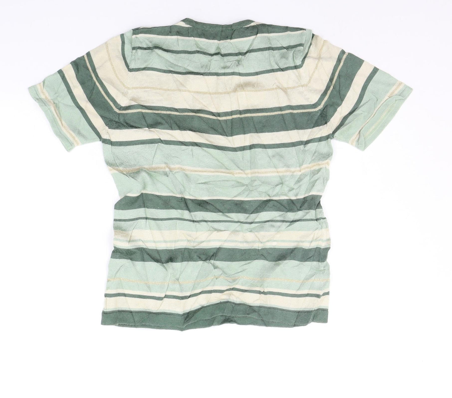 Marks and Spencer Womens Green Striped  Pullover Jumper Size 14