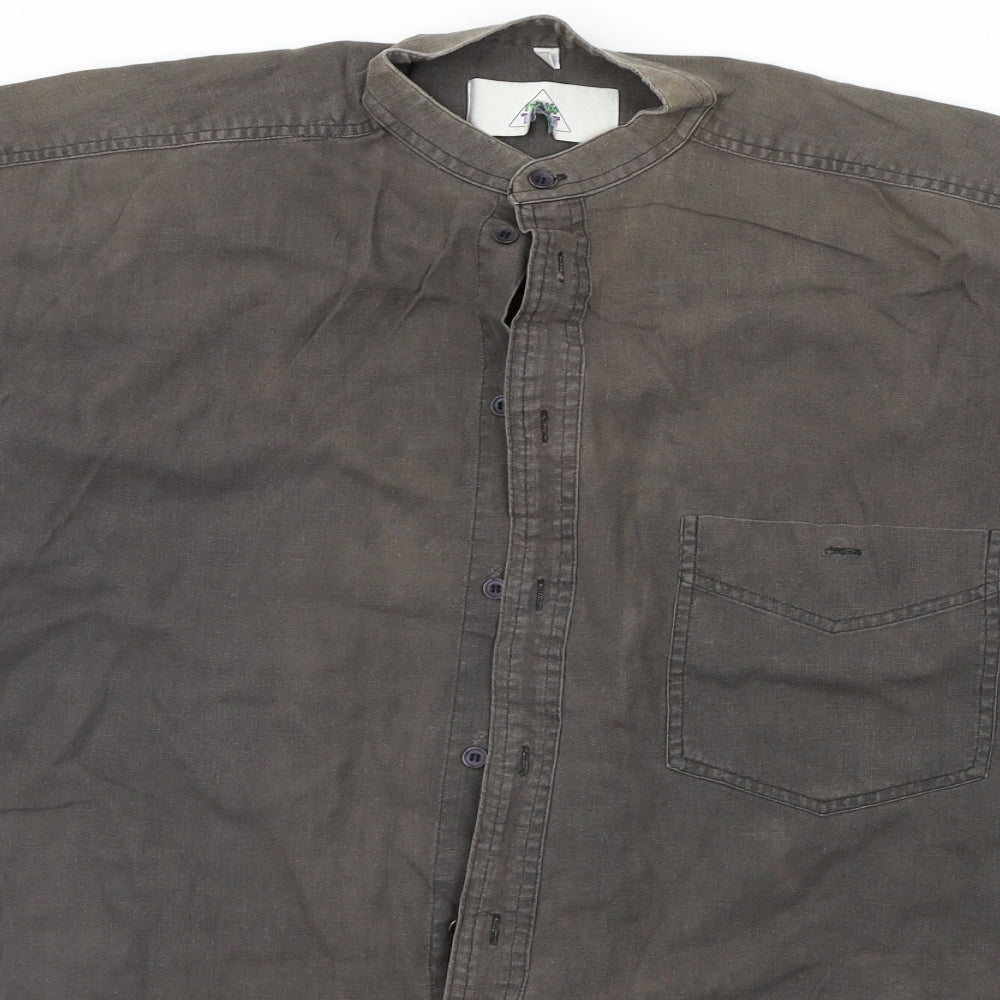 Preworn Mens Brown    Button-Up Size S