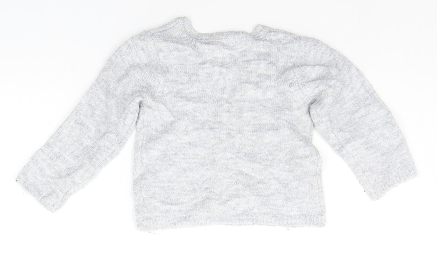 Primark Baby Grey Geometric  Pullover Jumper Size 12-18 Months  - STARS