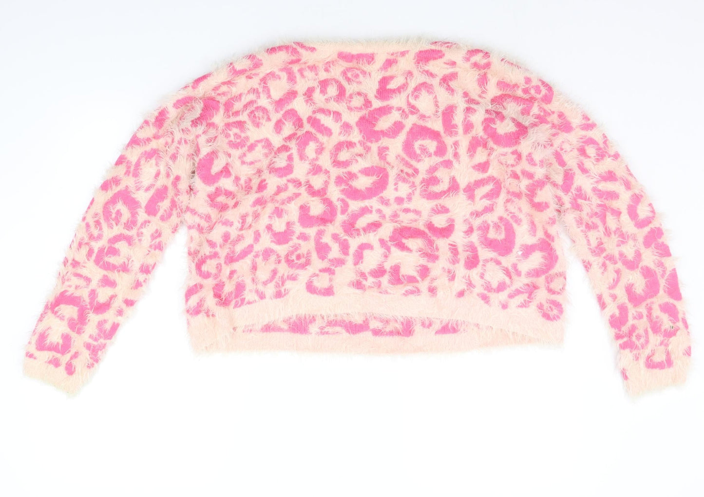River Island Womens Pink Animal Print  Pullover Jumper Size 10