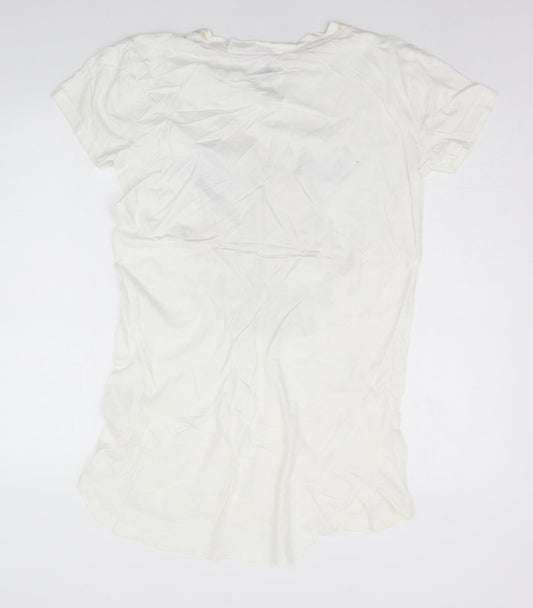 LOVE TO LOUNGE Womens White   T-Shirt Dress  Size S  - SANTA