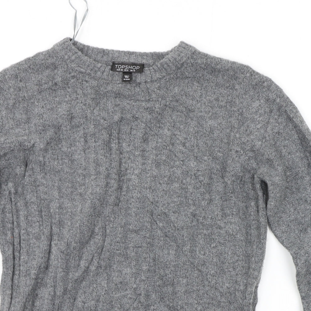 Topshop Womens Grey   Pullover Jumper Size 10