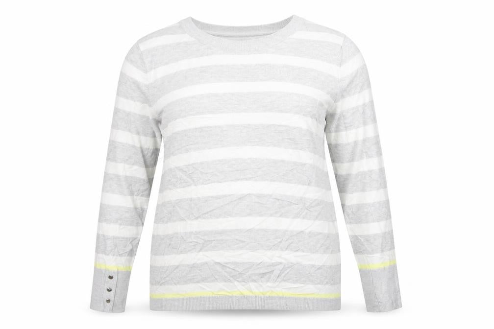 F&F Womens Grey Striped  Pullover Jumper Size 18