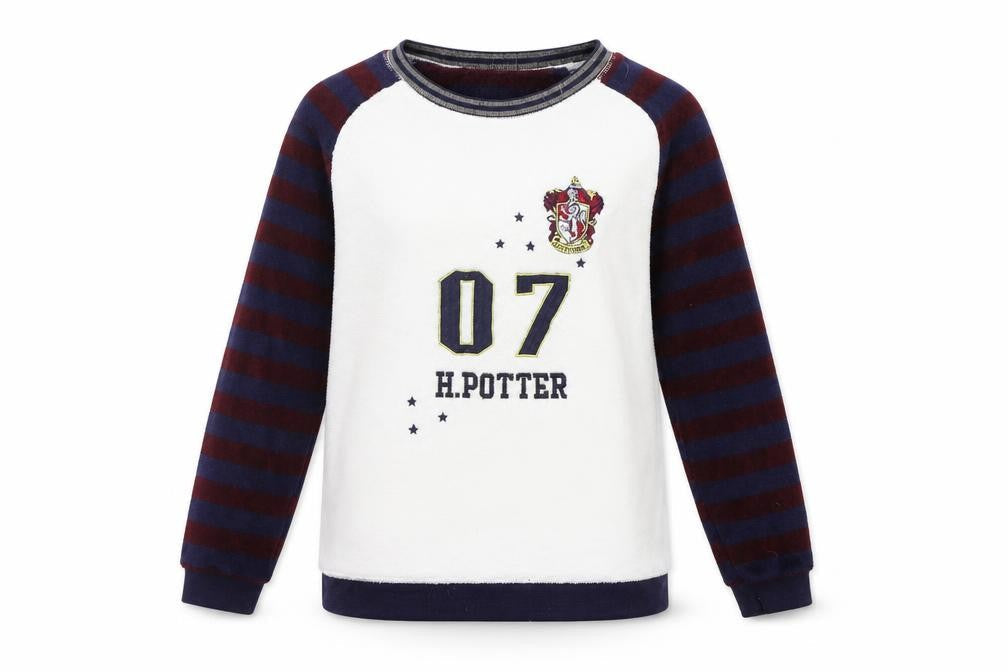 LOVE TO LOUNGE Womens White Solid  Top Pyjama Top Size S  - HARRY POTTER